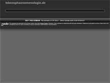 Tablet Screenshot of lebensphaenomenologie.de